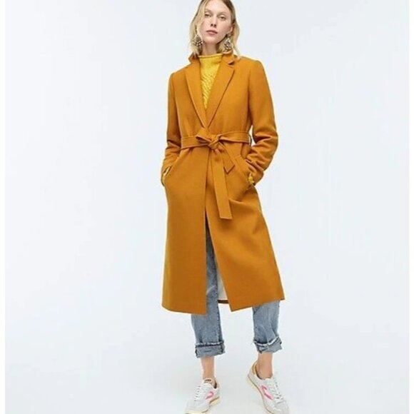 NWT J.Crew Petite Wrap Coat in Heather Gray Double-serge Wool 8P - Picture 7 of 8